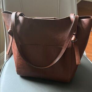 Madewell Brown Leather Tote Bag